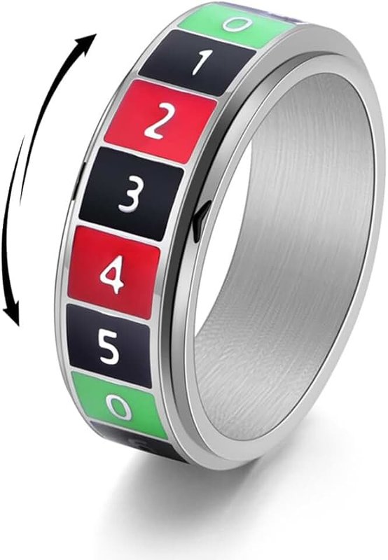 OIDIMS Gothic Inspirational Word Wide Band Rings for Men Boys Women Stainless Steel Personalized Cool Statement Knuckle Thumb Finger Ring Fashion Punk Hip Hop Jewelry Boyfriend Husband Birthday for Him Hypoallergenic