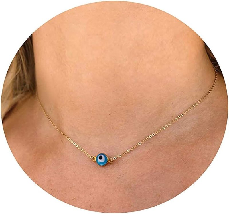 CAROVO Dainty Pearl Pendant Necklaces for Women 14k Gold Plated Barque Pearl Chain Necklace Delicate Handmade Cultured Pearl Necklace Everyday Jewelry for Gifts