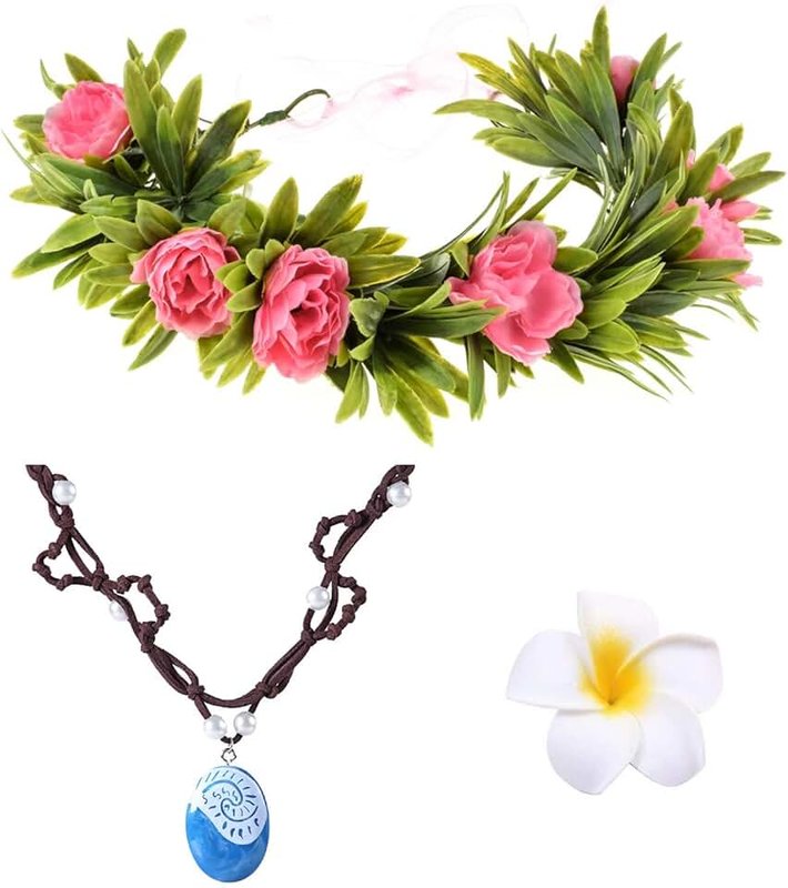 Brillil Moana Necklace for Girls Princess Moana's Magical Necklace Halloween Costume Cosplay Party Supplies Dress Up Accessories