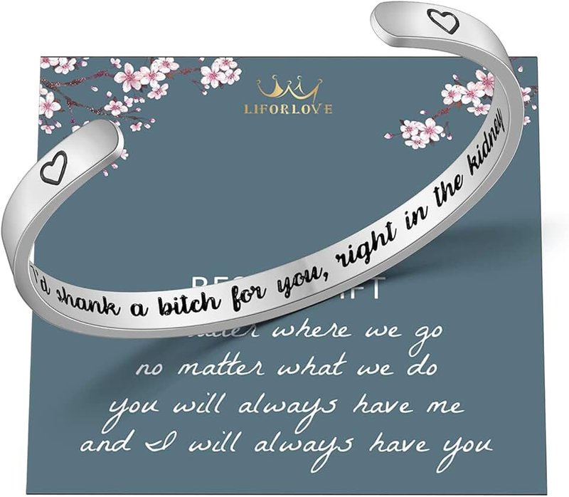 liforlove Inspirational Mantra Cuff Bracelets for Women Teen Girl Friend Encouragement Gift for Her Personalized Birthday Friendship Jewelry