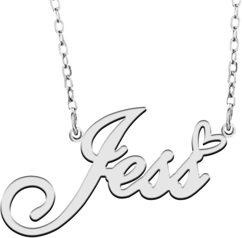 RONKAHSHOW Custom Name Necklace Customized Personalized Pendant Name Necklace with Heart Name Necklace for Women Best Gift for Girl Birthday Mother’Day Christmas Wedding