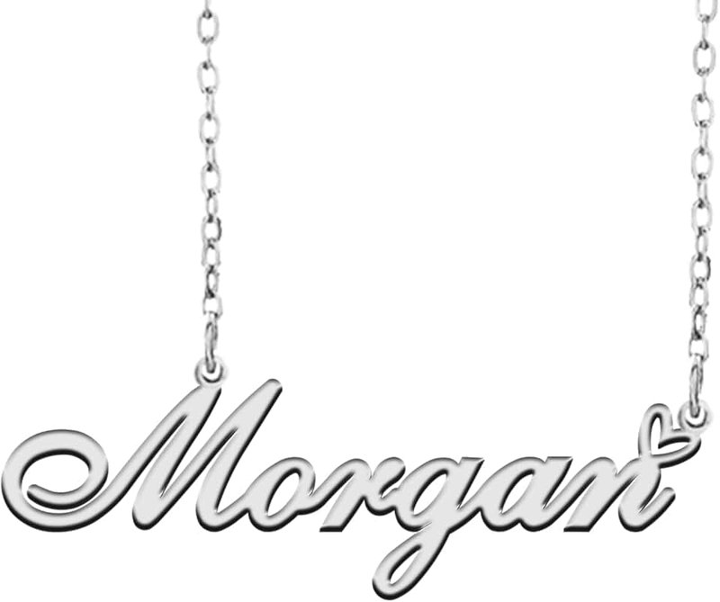 RONKAHSHOW Custom Name Necklace Customized Personalized Pendant Name Necklace with Heart Name Necklace for Women Best Gift for Girl Birthday Mother’Day Christmas Wedding