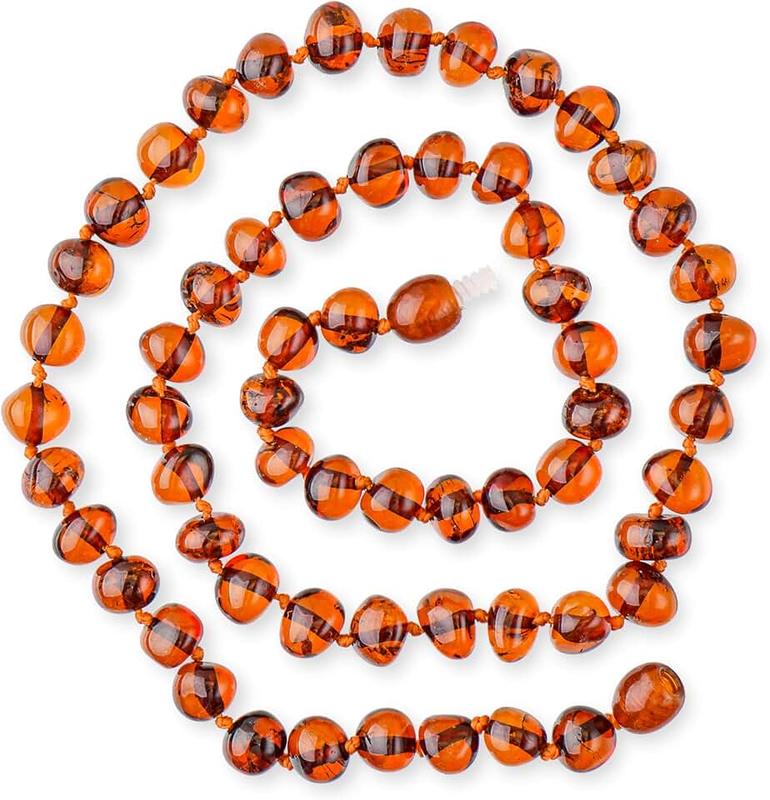 Genuine Amber Necklace - Hand-Assembled Raw Baltic Sea Amber Beads Between Knots - Premium Natural Jewelry from Europe
