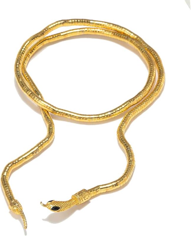KEHAWK Bendable Punk Snake Necklace Choker Adjustable Snake Bracelet Flexible Wrap Collar Multi-Purpose Medusa Hollween Jewelry for Women