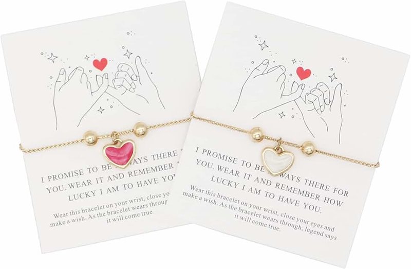 Smilebelle Friendship Bracelets for 2/3 Friends Sisters Bracelets, 14K Gold Adjustable Bracelets for Women Friends, Bff Matching Bracelets for Best Friend Birthday Jewelry, Besties Bracelets for Teens Gifts, Cute Friendship Gifts