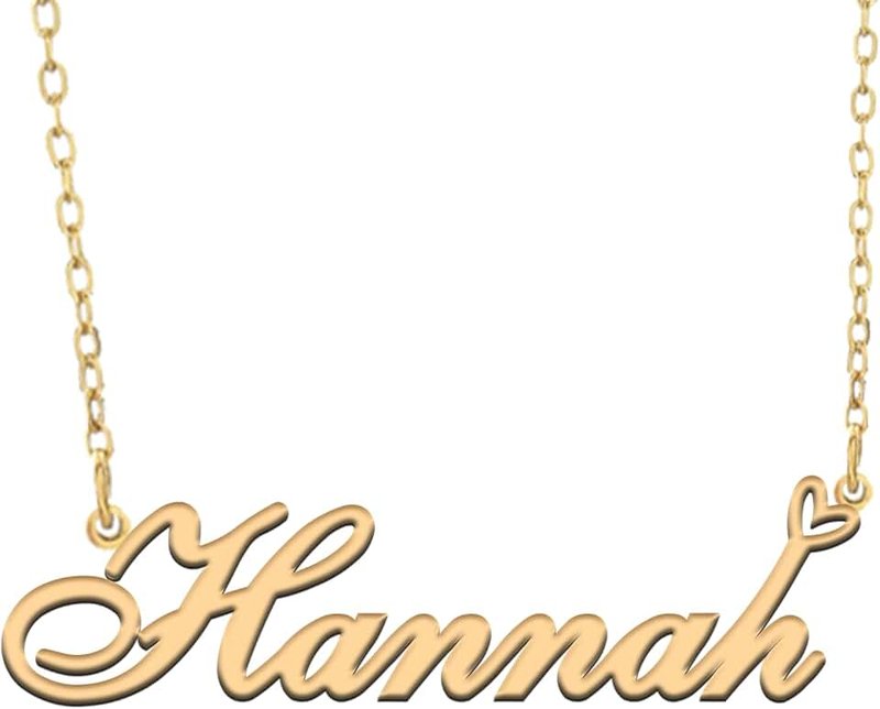 A168A Custom Name Necklace Customized Personalized Plated Name Necklace for Mother Daughter Friendship Women Valentine's Day Christmas Birthday New Year