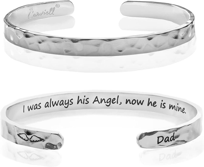 Carviell Bracelets for Women, Personalized Gifts for Her, Mom, Best Friend, Inspirational Friendship Cuff for Teen Girls, Engraved, Birthday Gift Jewelry