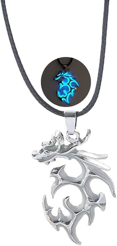 ZMJK Luminous Dragon Pendant Necklace Jewelry Fluorescent Flying Dragon Necklace for Woman