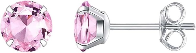 limerencia Hypoallergenic Titanium Earrings, Pure Titanium Implant Grade, Suitable for Sensitive Ears with Birthstone Crystals CZ Simulated Diamonds