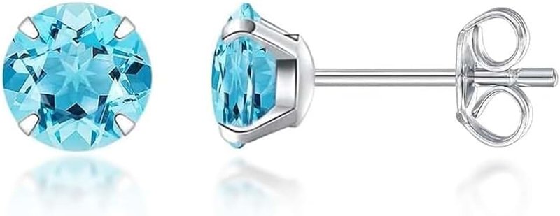 limerencia Hypoallergenic Titanium Earrings, Pure Titanium Implant Grade, Suitable for Sensitive Ears with Birthstone Crystals CZ Simulated Diamonds