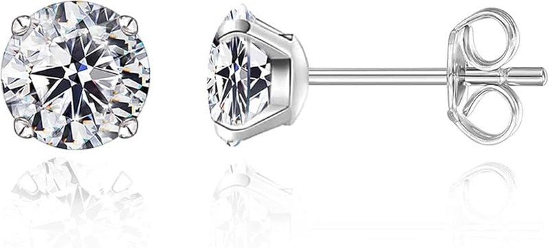 limerencia Hypoallergenic Titanium Earrings, Pure Titanium Implant Grade, Suitable for Sensitive Ears with Birthstone Crystals CZ Simulated Diamonds