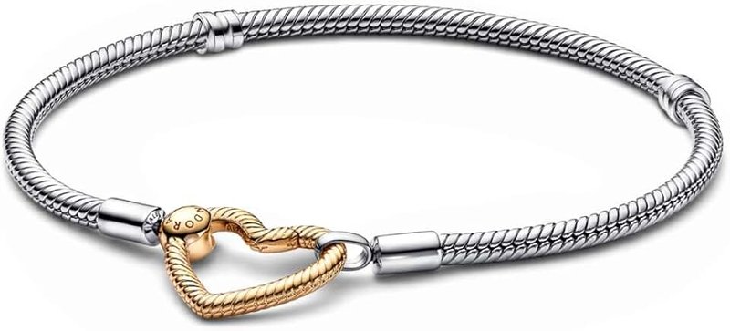 PANDORA Damenarmband mit Goldfarbenem Herz-Verschluss 569539C00