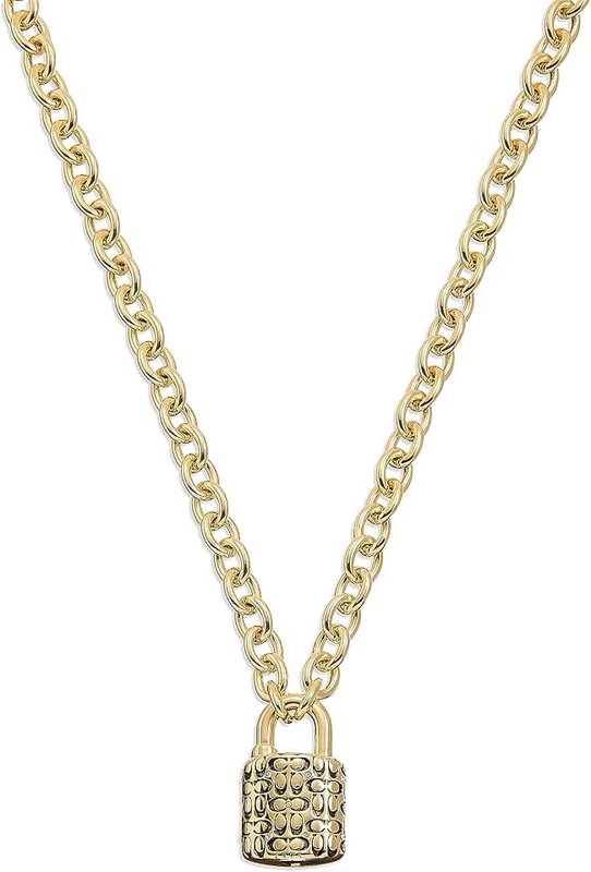 COACH Quilted Padlock Necklace