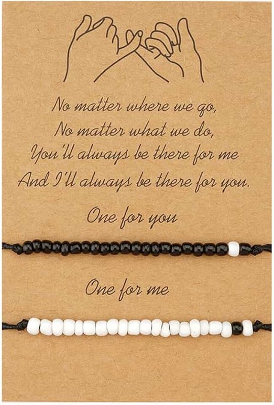 Xiyantiji Matching Bracelet Pinky Promise Bracelets for couples best friend long distance friendship bracelets Gifts for women men