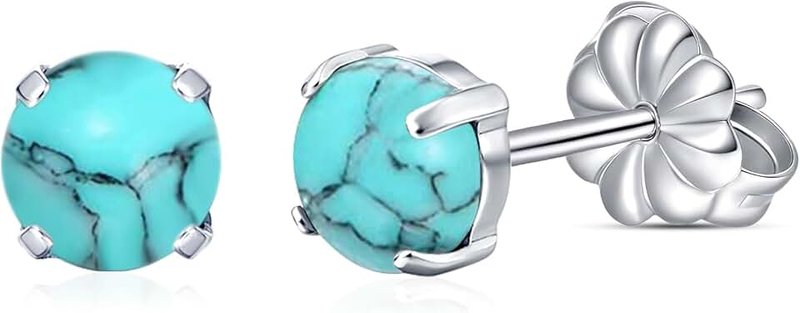 limerencia Pure Titanium Hypoallergenic Earrings，Opal/Moonstone/Cat's Eye/Blue Turquoise Stud Earrings, Implant Grade|Delicate Jewelry For Sensitive Ears