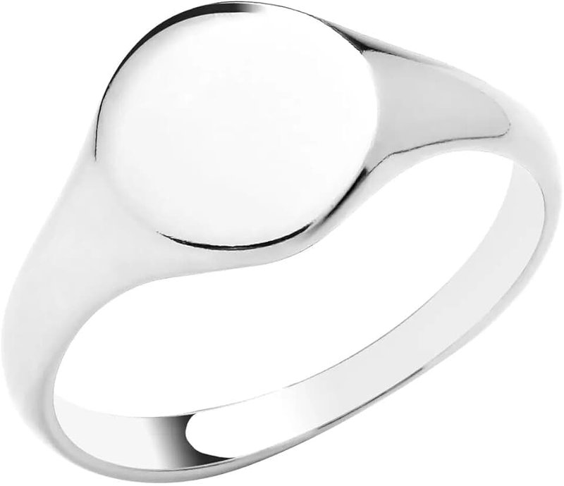 Old English Jewellers Sterling Silver Signet Ring size J K L M N O P Q R S T U V