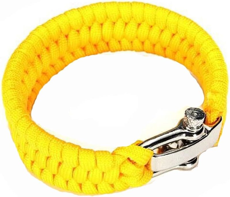 SagaSave Outdoor Paracord Survival Bracelet, Emergency Rescue Parachute Rope Bracelet with Adjustable Buckle for Travelling, Camping and Hiking