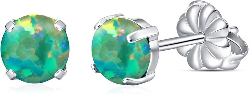 limerencia Pure Titanium Hypoallergenic Earrings，Opal/Moonstone/Cat's Eye/Blue Turquoise Stud Earrings, Implant Grade|Delicate Jewelry For Sensitive Ears