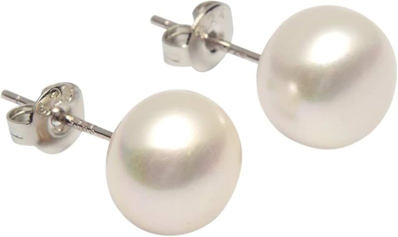 HUGE TOMATO Freshwater Pearl Stud Earrings Real Pearl Stud 4 Colors Available 6mm 8mm 10mm