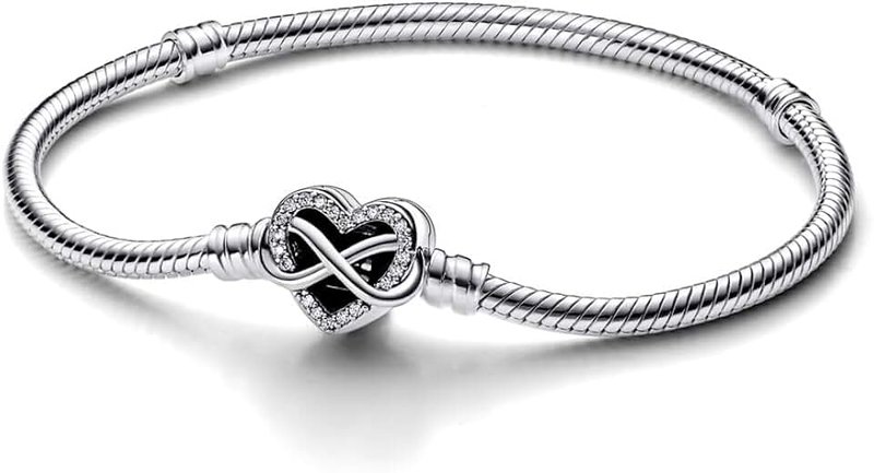 PANDORA 592645C01 Women's Bracelet Silver Sparkling Infinity Heart