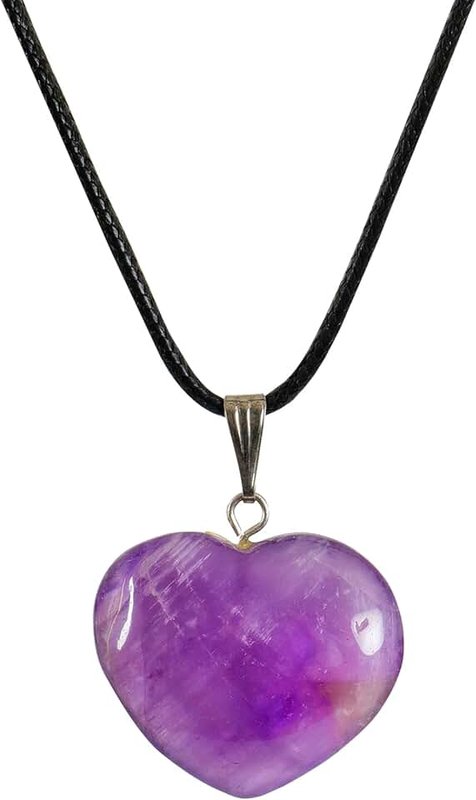 SUBYATH Crystals Necklace - Crystals - Crystals And Gemstones For Jewellery - Necklace Charms - Heart Shape Necklace - Bullet Pendant - Gifts For Women -crystal Stones