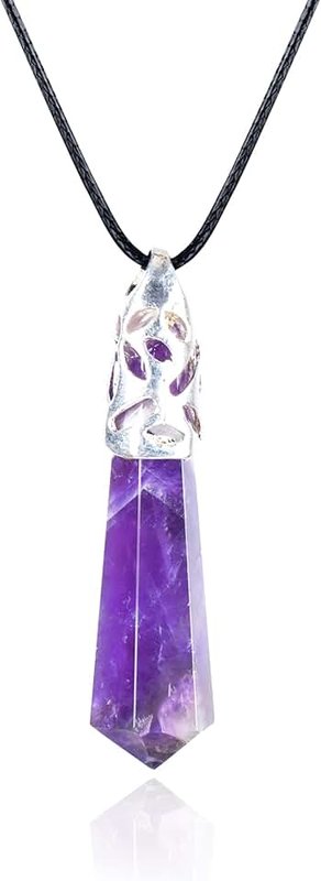 SUBYATH Crystals Necklace - Crystals - Crystals And Gemstones For Jewellery - Necklace Charms - Heart Shape Necklace - Bullet Pendant - Gifts For Women -crystal Stones