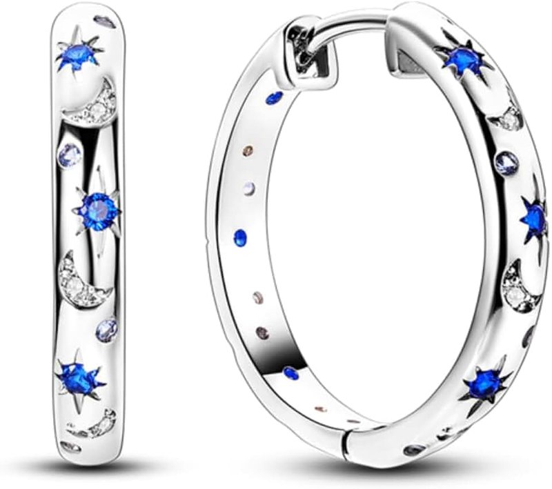 TINSLO 925 Silver Earrings Various Hypoallergenic Earrings Hoop Earrings for Women Colorful CZ Huggie Earrings Cute Drop Earrings Best Gift for Women