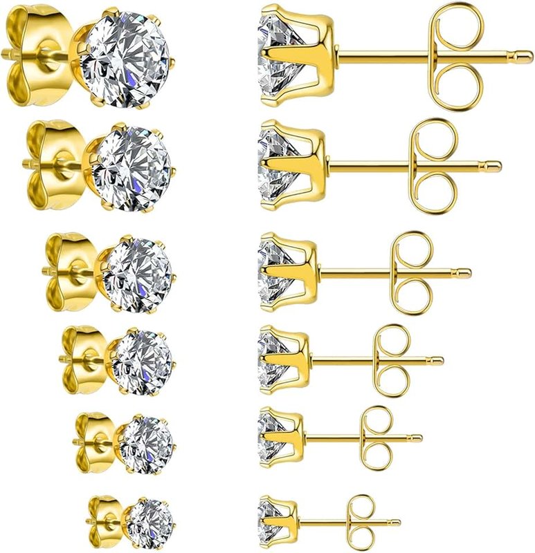 PICKBEAU Silver Dangle Earrings, 18K White Gold Plated Small Huggie Hoop Earrings for Women