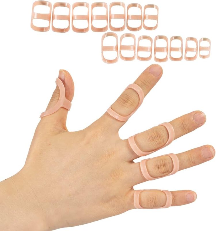 GHORTHOUD 14 Pcs Finger Splints Kit for Arthritis, Mallet Finger - Thumb Splint, Trigger Finger Splint For Thumb, Middle, Pinky or Ring Finger (A Complete Kit (Sizes 2~15))