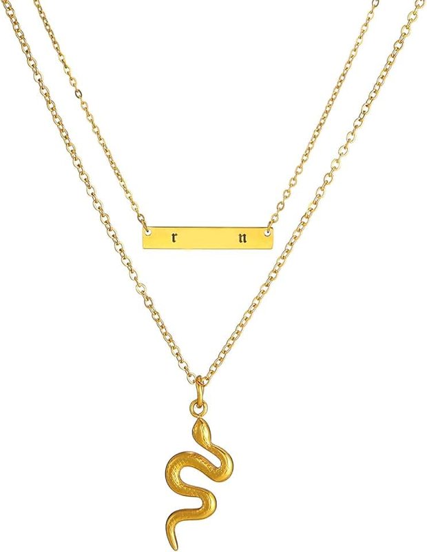 Tyniffer Reputation Snake Necklace for Women Gold Snake Necklace Reputation Lover Necklace Outfit For Music Lover Gift Singer Song Inspired Fans Gift, adjustable, Stainless Steel, No Gemstone