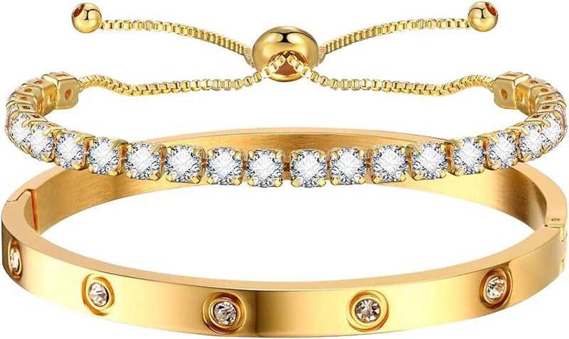 MPRAINBOW Personalized Women Thick Link Bracelet - Love Quote Name ID Engraved Link Bracelet,Adjustable Watch Band Chain Wristband Jewelry Gifts to Lover Girlfriend Wife Mom Sister