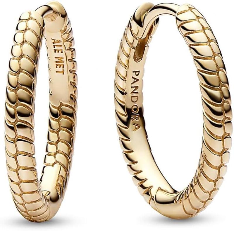 PANDORA Pandora Moments Creolen mit Schlangenkettenmuster