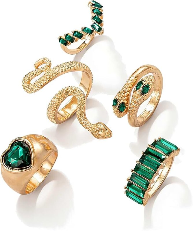 Otxas Cocktail Ring Vintage Adjustable Statement Ring for Women Oval Cut Cubic Zirconia Costume Jewelry Rings Aesthetic Jewelry