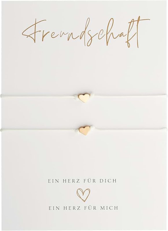 Briefzauber Briefzauber Friendship Bracelets (Set of 2) | Simple & Minimal Macrame Bracelets | Friendship Bracelet, Nylon