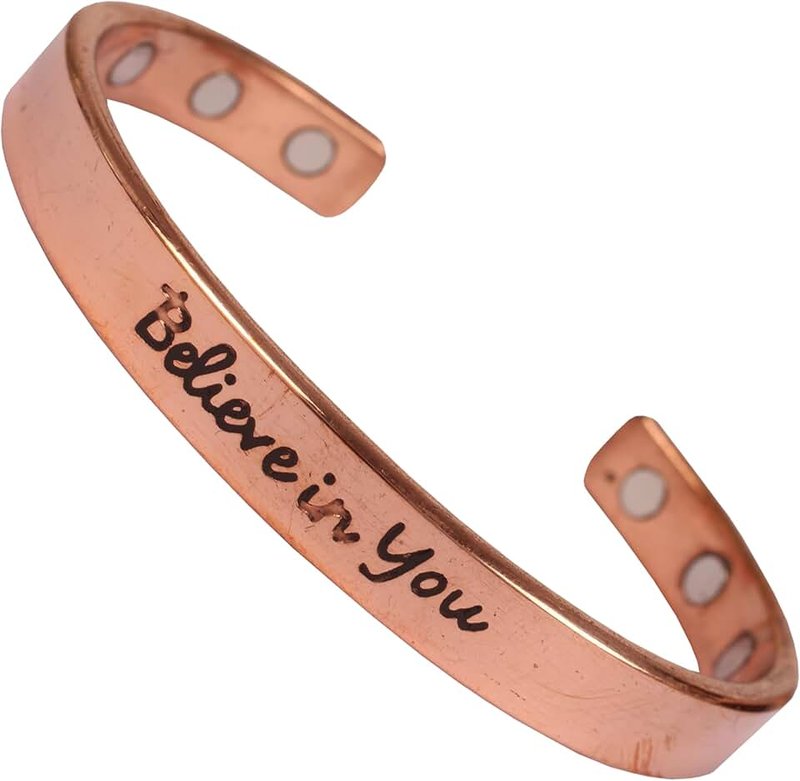 Touchstone Indian Hand Crafted Healing Copper Bracelet Chakra Jewelry Cuff Gift Women Men.