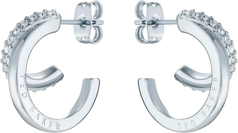 Ted Baker Helias Double Hoop Crystal Earrings