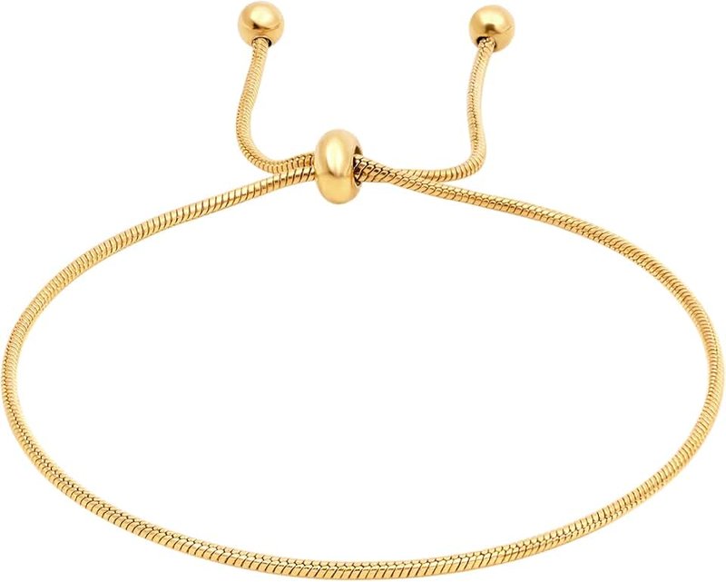 Yowivon Gold Bracelets for Women Cute Adjustable Dainty Gold Plated Bracelet Trendy Italian Charm Cuban Link Herringbone Rope Chain Fahion Jewelry