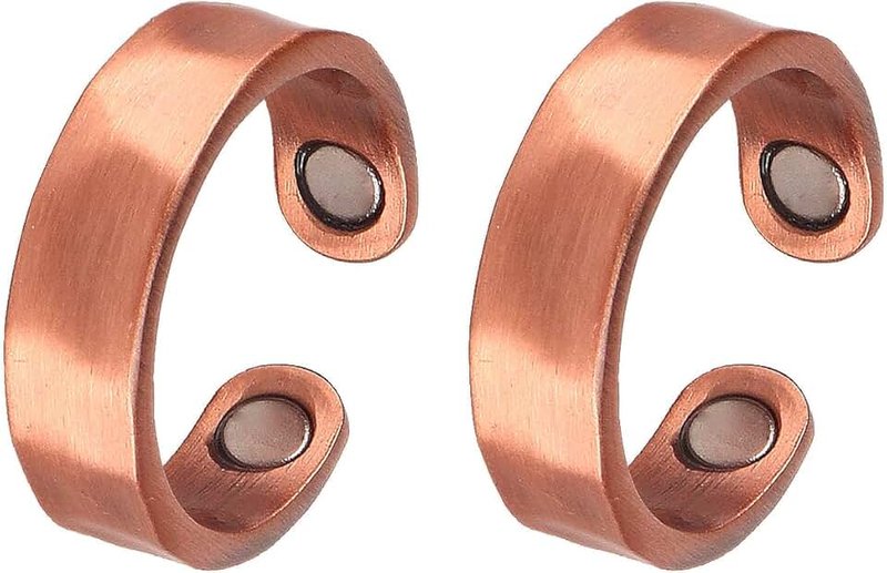 Magnetic Pure Copper Rings Adjustable Ring for Fingers & Thumb- Stylish Jewelry for Arthritis and Joint Pain Relief