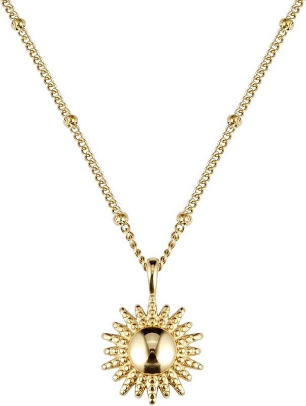 BONNYBIRD BonnySun Women's Waterproof Stainless Steel Sun Chain in Silver, Gold and Rose Gold, 100% Waterproof and Skin-friendly, 50-55 cm, Stainless Steel