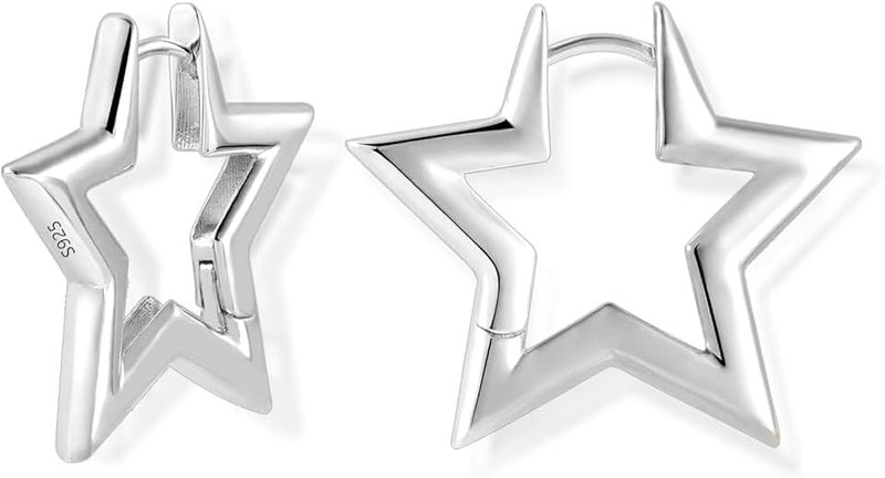 ALEXCRAFT Small Hoop Earrings Huggie Hoop Earrings U-Shaped Heart Shaped Gold Huggie Earrings 14k Gold Plated Huggie Hoops for Women Girls