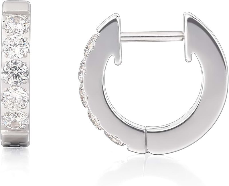 limerencia Hypoallergenic Implant Grade Titanium G23 Huggie Hoop Earrings, 5A Cubic Zirconia Pure Titanium F136 Hoops for Women Sensitive Ears