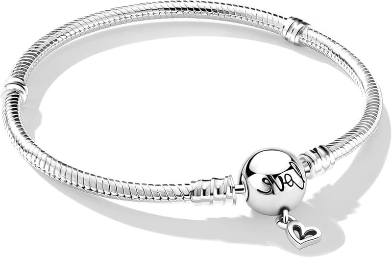 Jokmeo 925 Sterling Silver Snake Chain Charm Bracelet for Pandora Bracelets Charms Bead Silver Bracelet for Women Gift X2