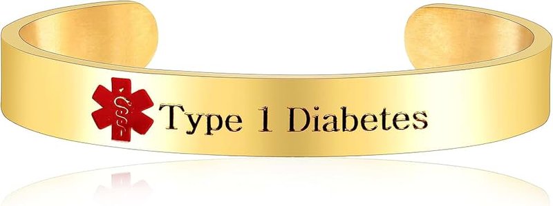 Uloveido Custom Engraving Medical Alert Bracelets for Women, Stainless Steel Open Cuff Bangle Medical Bracelet Personalized Medical ID Bracelet