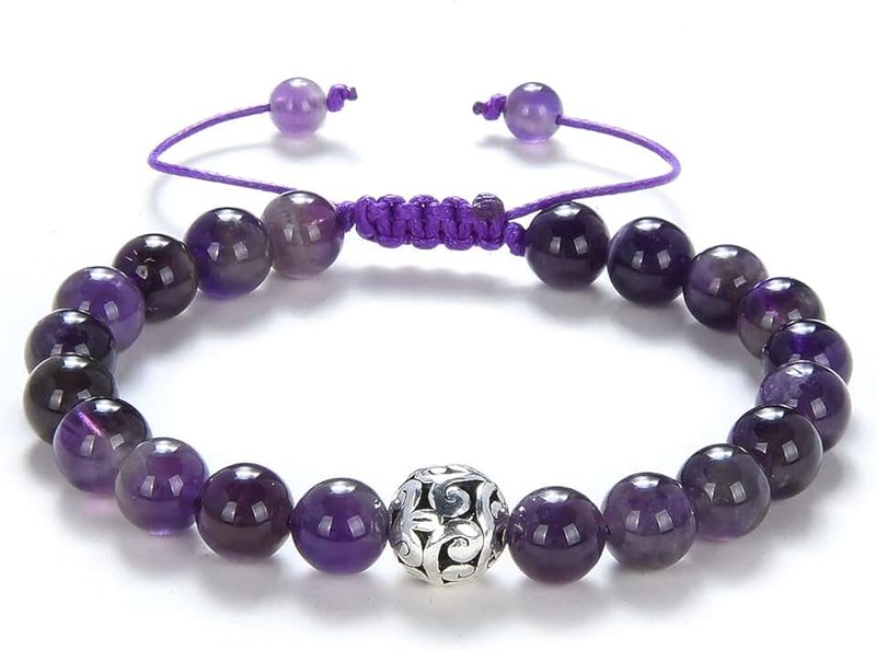 Self-Discovery Mala Adjustable Handmade Braided 8mm Yoga Mala Beads Bracelet for Men or Women