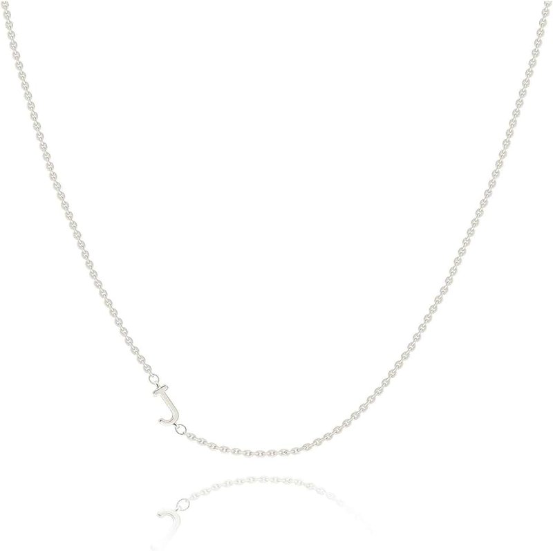 LuckFairy Initial Necklaces for Women, Dainty Gold Letter Necklace 14k Gold Plated Sideways Initial Necklace Cute Gold Name Necklace Simple Gold Choker Necklaces for Women Trendy Gold Jewelry Gifts