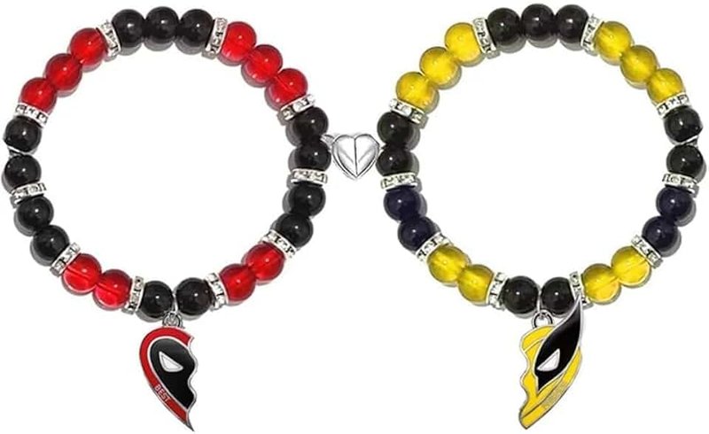 szzkxrs 2 Pcs Matching Friendship Bracelets for Couples BFF Friendship Matching Cosplay Relationship Bracelet Gifts for Women Men