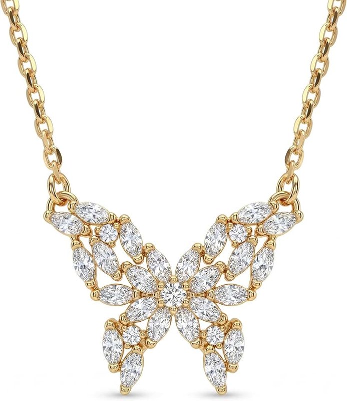 VACRONA 14K Gold Plated Necklace for Women Dainty Cute Cross | Flower | Lotus | Round Coin | Key Charm Pendant Necklace Gold Jewelry Trendy