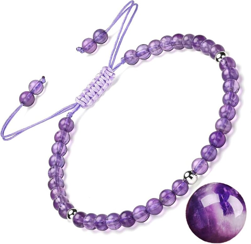 Apocalyptic-K Handwoven Natural Stone Anklet,&925 Silver/18K Gold, 4MM,Obsidian，Garnet，Tourmaline，Tiger's Eye，9.4-10.4 Inches,