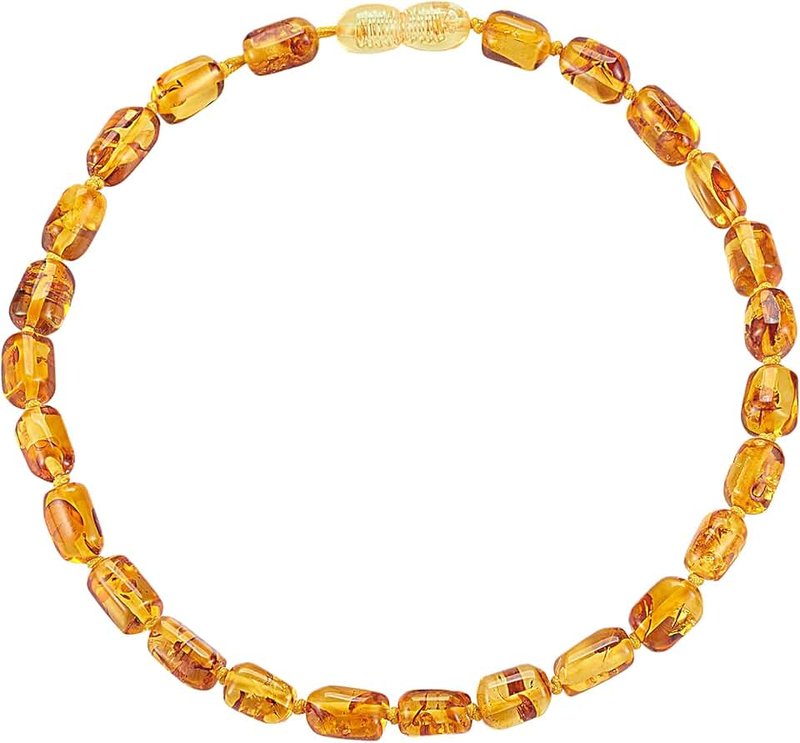 ELEGAMBER Baltic Amber raw Bracelet Gift Set -100% Certified and Authentic Premium Quality Raw Baltic Amber-True amber stone bead