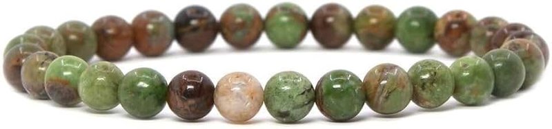 Justinstones Gem Semi Precious Gemstone 6mm Round Beads Stretch Bracelet 6.5 Inch